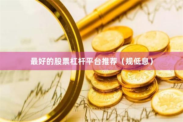 最好的股票杠杆平台推荐(规低息)
